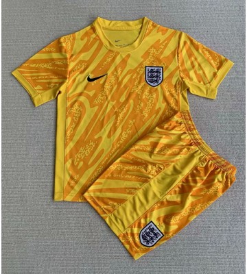 England Målmand Replika Babytøj Hjemmebanesæt Børn EM 2024 Kortærmet (+ Korte bukser)